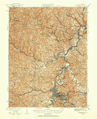 Clarksburg 1923 topographic map thumbnail
