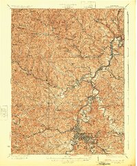 Clarksburg 1925 topographic map thumbnail