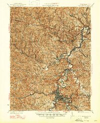 Clarksburg 1925 topographic map thumbnail
