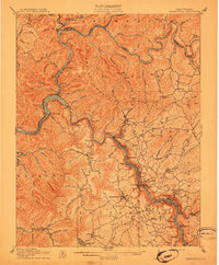 Fayetteville 1910 topographic map thumbnail