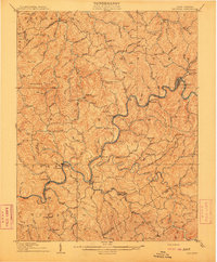 Gassaway 1910 topographic map thumbnail