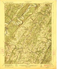 Hanging Rock 1923 topographic map thumbnail