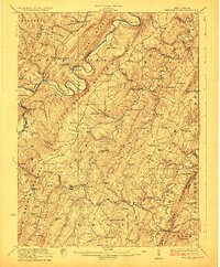 Hanging Rock 1923 topographic map thumbnail