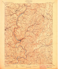 Kingwood 1907 topographic map thumbnail