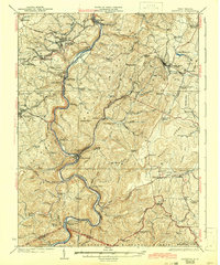 Kingwood 1925 topographic map thumbnail