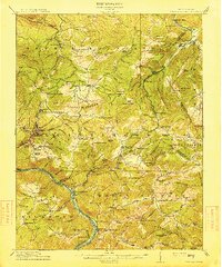 Meadow Creek 1915 topographic map thumbnail