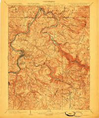 Morgantown 1902 topographic map thumbnail