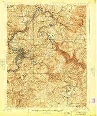 Morgantown 1925 topographic map thumbnail