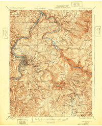 Morgantown 1925 topographic map thumbnail