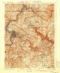 Morgantown 1933 topographic map thumbnail