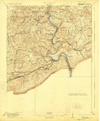 Peterstown 1925 topographic map thumbnail