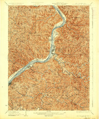New Martinsville 1926 topographic map thumbnail