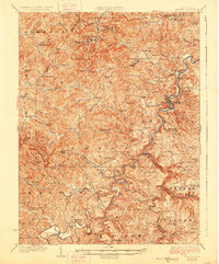 Philippi 1928 topographic map preview