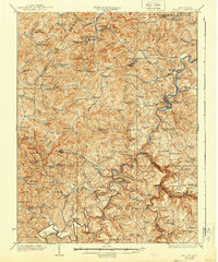 Philippi 1928 topographic map preview
