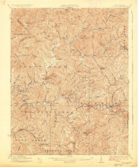 Pineville 1927 topographic map thumbnail