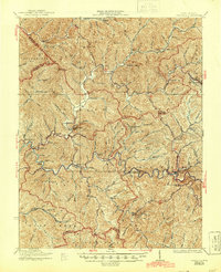 Pineville 1927 topographic map thumbnail