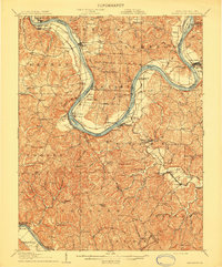 Ravenswood 1908 topographic map thumbnail