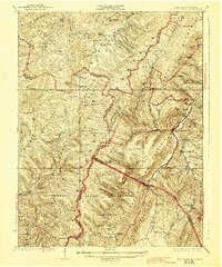 Spruce Knob 1924 topographic map thumbnail