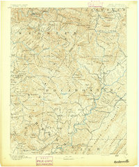 Huntersville 1891 topographic map thumbnail