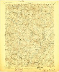 Huntersville 1894 topographic map thumbnail