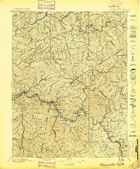 Kanawha Falls 1897 topographic map thumbnail