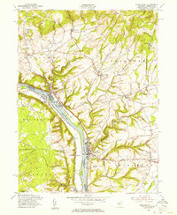 Frenchtown 1955 topographic map thumbnail