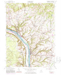 Frenchtown 1955 topographic map thumbnail