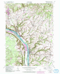 Frenchtown 1955 topographic map thumbnail