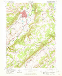 Hackettstown 1953 topographic map thumbnail