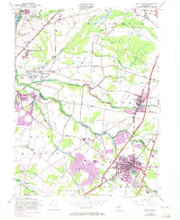 Hightstown 1954 topographic map thumbnail