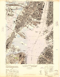 Jersey City 1947 topographic map thumbnail