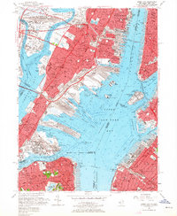 Jersey City 1955 topographic map thumbnail