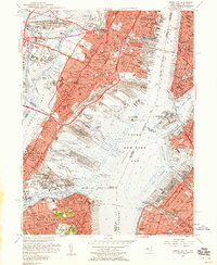 Jersey City 1955 topographic map thumbnail