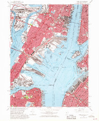 Jersey City 1967 topographic map thumbnail