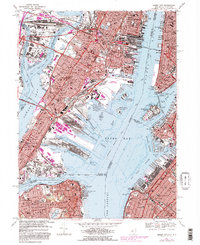 Jersey City 1967 topographic map thumbnail