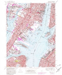 Jersey City 1967 topographic map thumbnail