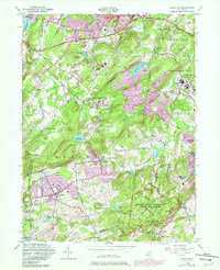 Mendham 1954 topographic map thumbnail