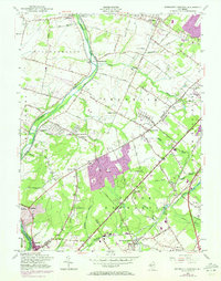 Monmouth Junction 1954 topographic map thumbnail