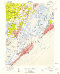Ocean City 1952 topographic map thumbnail