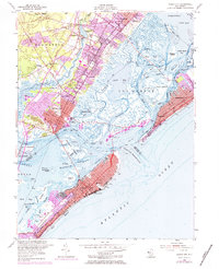 Ocean City 1952 topographic map thumbnail