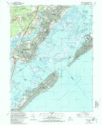 Ocean City 1989 topographic map thumbnail