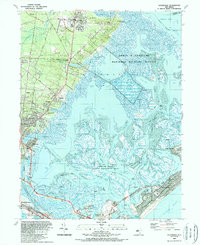 Oceanville 1989 topographic map thumbnail