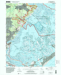 Oceanville 1995 topographic map thumbnail