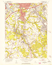 Runnemede 1952 topographic map thumbnail