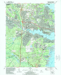 Toms River 1989 topographic map thumbnail