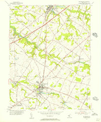 Woodstown 1955 topographic map thumbnail
