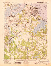 South Amboy 1943 topographic map thumbnail