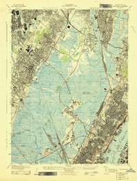 Weehawken 1943 topographic map thumbnail