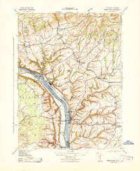 Frenchtown 1943 topographic map thumbnail