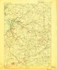 Bordentown 1893 topographic map thumbnail